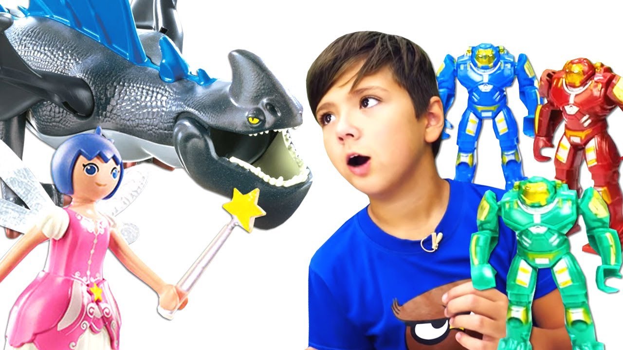 Новое видео про игрушки Плеймобил. Супер Четверка спасает город! Фигурки Playmobil для детей