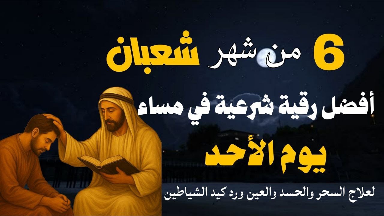 أفضل رقية شرعية في مساء يوم الأحد - 6 من شهر شعبان لعلاج الحسد والسحر والعين وتحصين البيت والأولاد