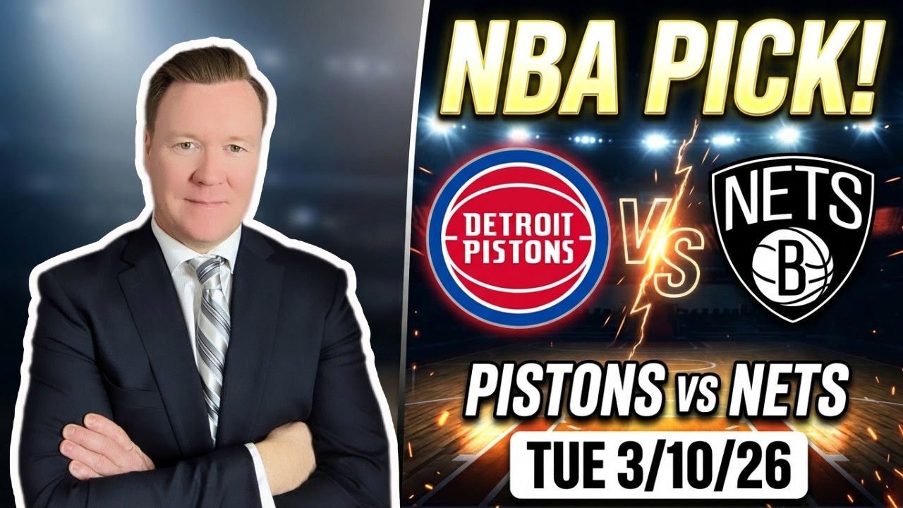 Detroit Pistons vs Brooklyn Nets – NBA Pick l Tuesday 3/10/26 l Vernon’s Bets, Picks & Predictions