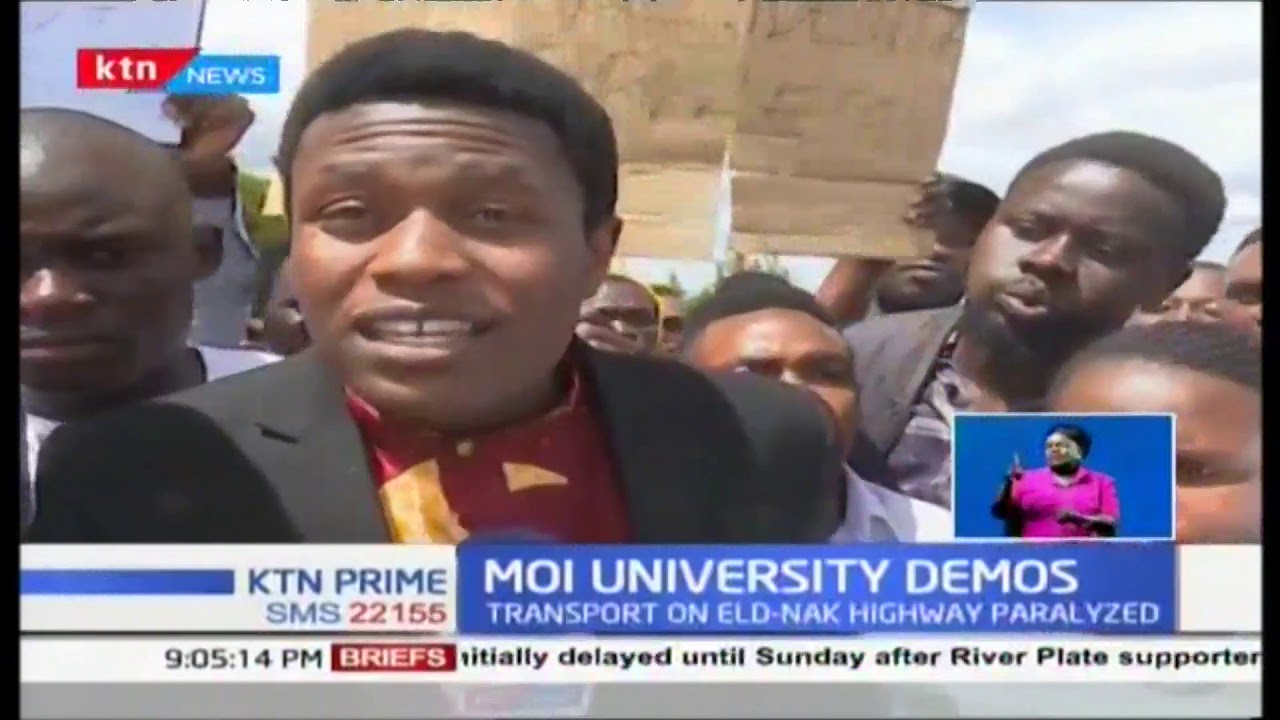Moi University School of Law stage protests over incompetent administration