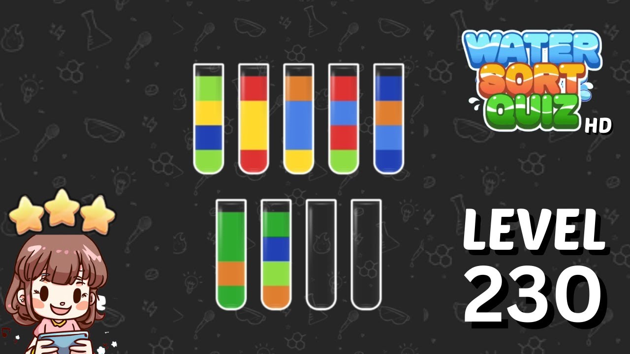 Water Sort Quiz Level 230 Solution Walkthrough 🧪