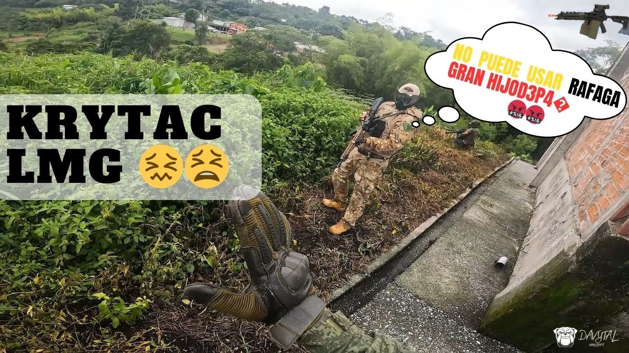 The Krytac LMG 😈💥 la MEJOR replica / Airsoft Colombia