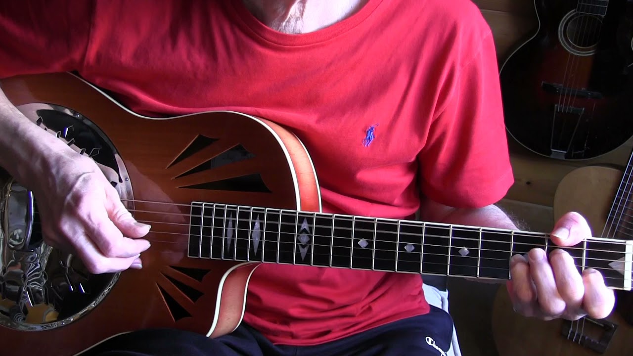 Shuffle in open G - Acoustic Blues Lesson - TAB available