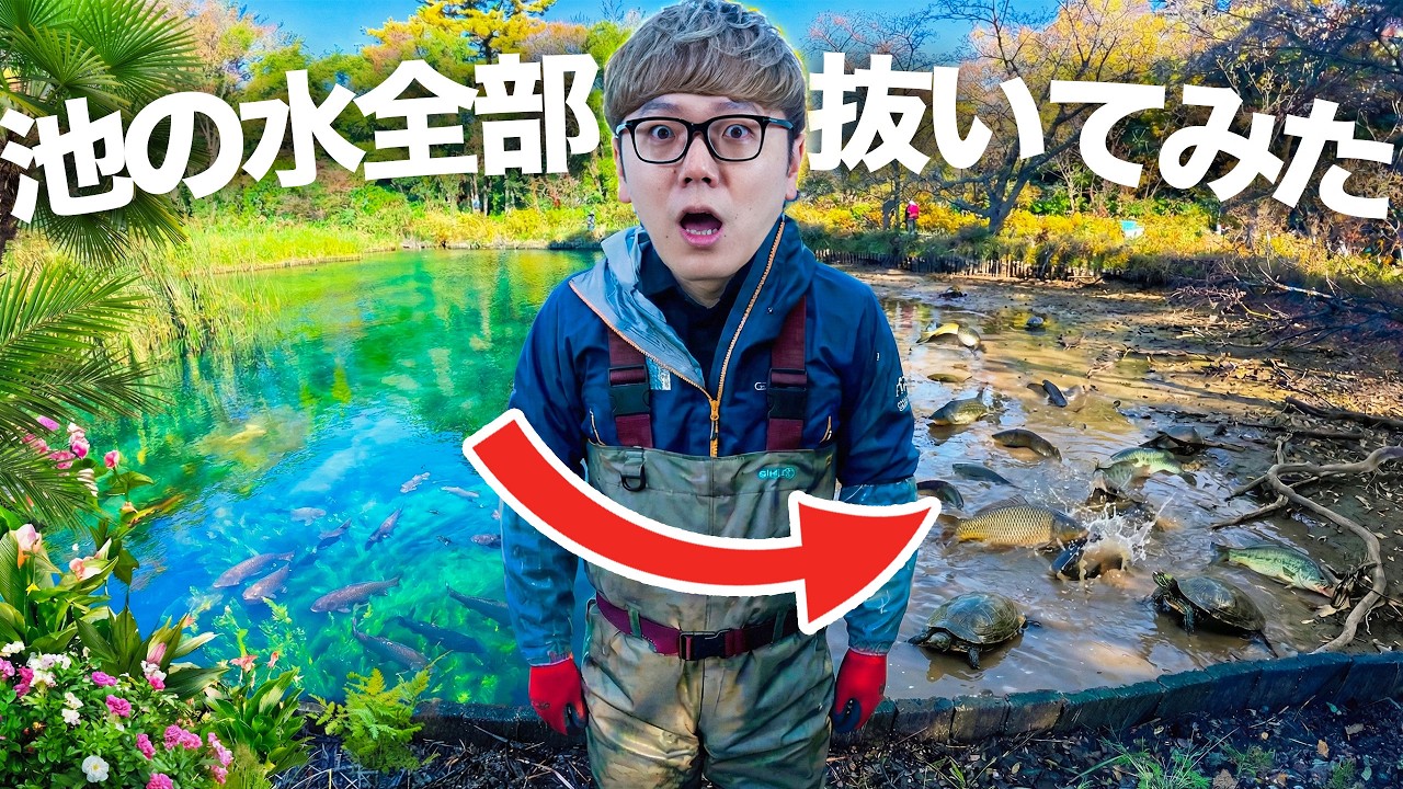 池の水全部抜いてみた