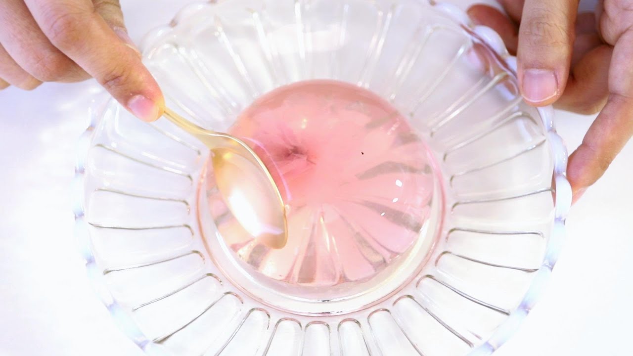 How to make Wagashi Spring Cherry Blossom Flower Sakura Agar Jelly