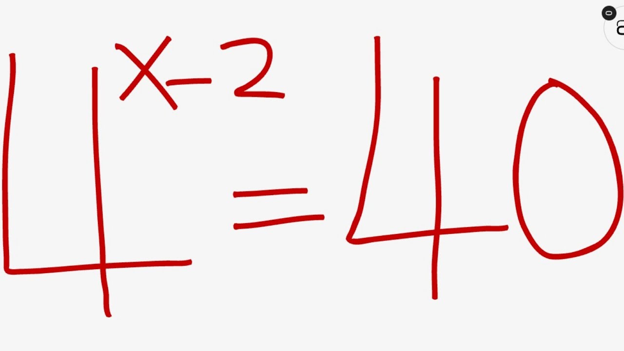 USA 🇺🇸, CAN YOU SOLVE  THIS EXPONENTIAL EQUATION  4^(X-2) = 40 ?