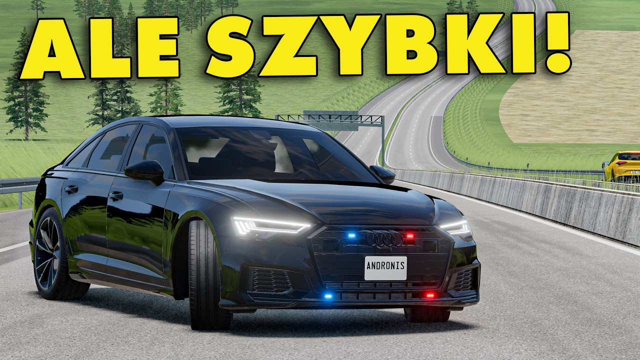 POLICYJNE AUDI JECHAŁO TU PONAD 300 KM/H - Hogaty w BEAMNG.DRIVE