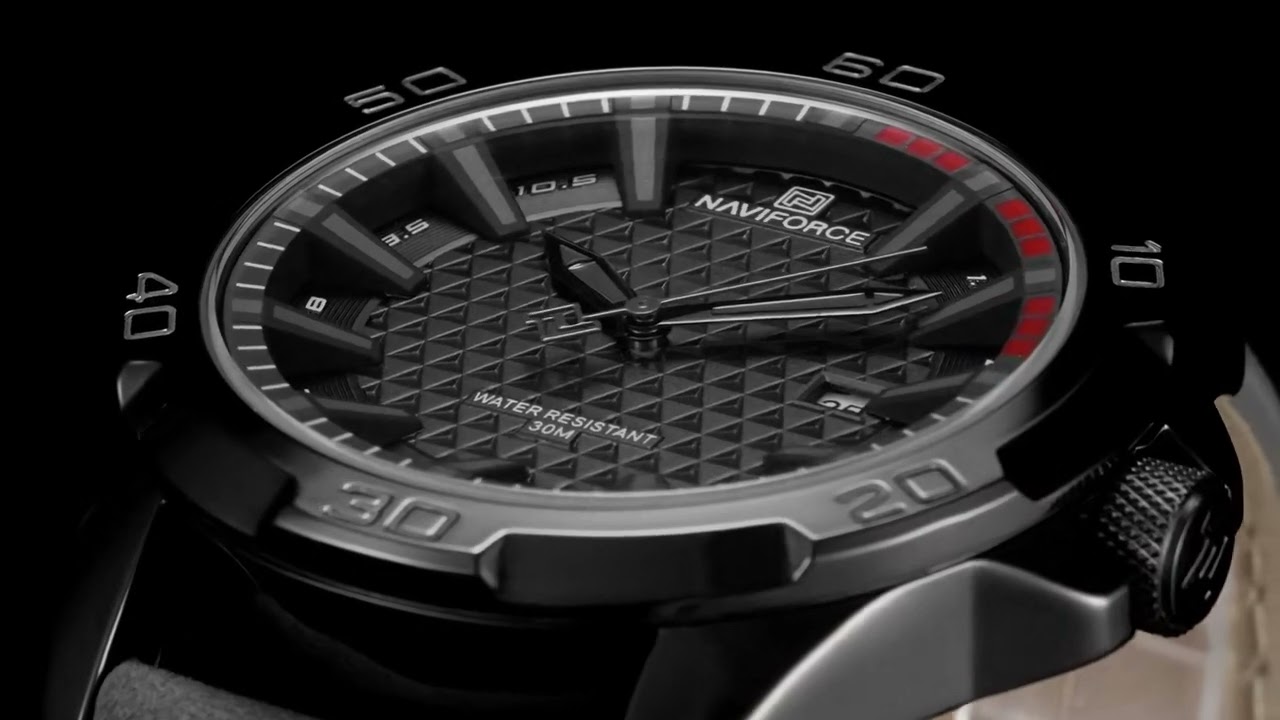 NAVIFORCE Brand Men Fashion Quartz Watches Male Leather Strap Sport