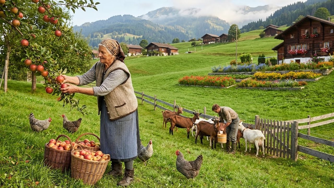 A Peaceful Countryside Day in England – One Morning of Garden Harvest & Farm Life