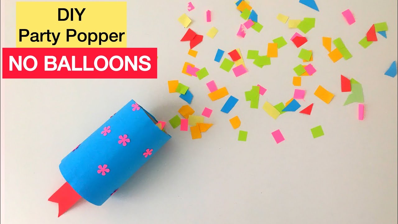 DIY Party Popper without Balloons | How to make Party Popper | Best out of waste | Confetti Poppers