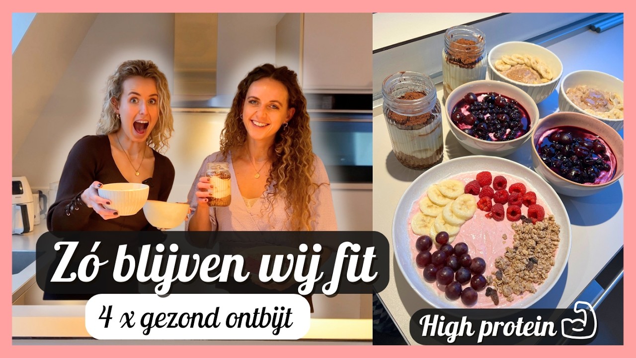 4x GEZONDE, eiwitrijke ONTBIJT RECEPTEN 🍓🥣 – Gezonde TIRAMISU & APPLIE PIE Oats - Travelling Sisters