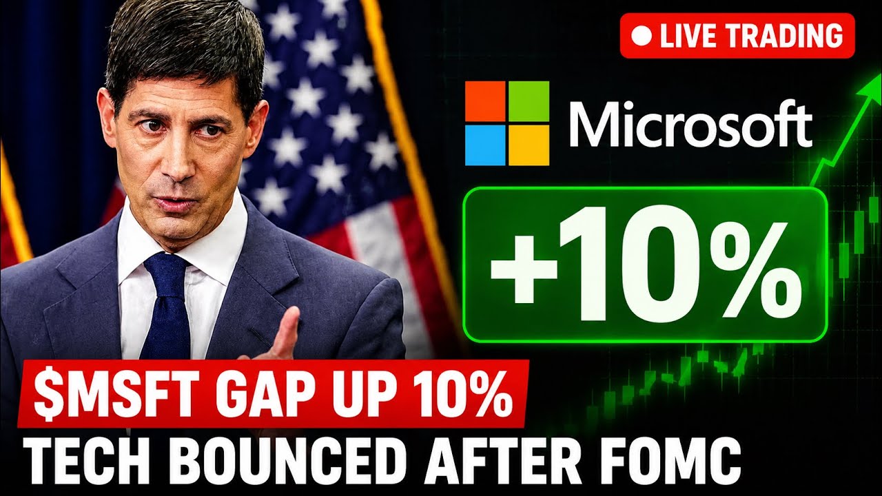 Stock Market Bounced After $MSFT Earnings 📈 $SOXL Gap Up | Live Trading Stock Market Today