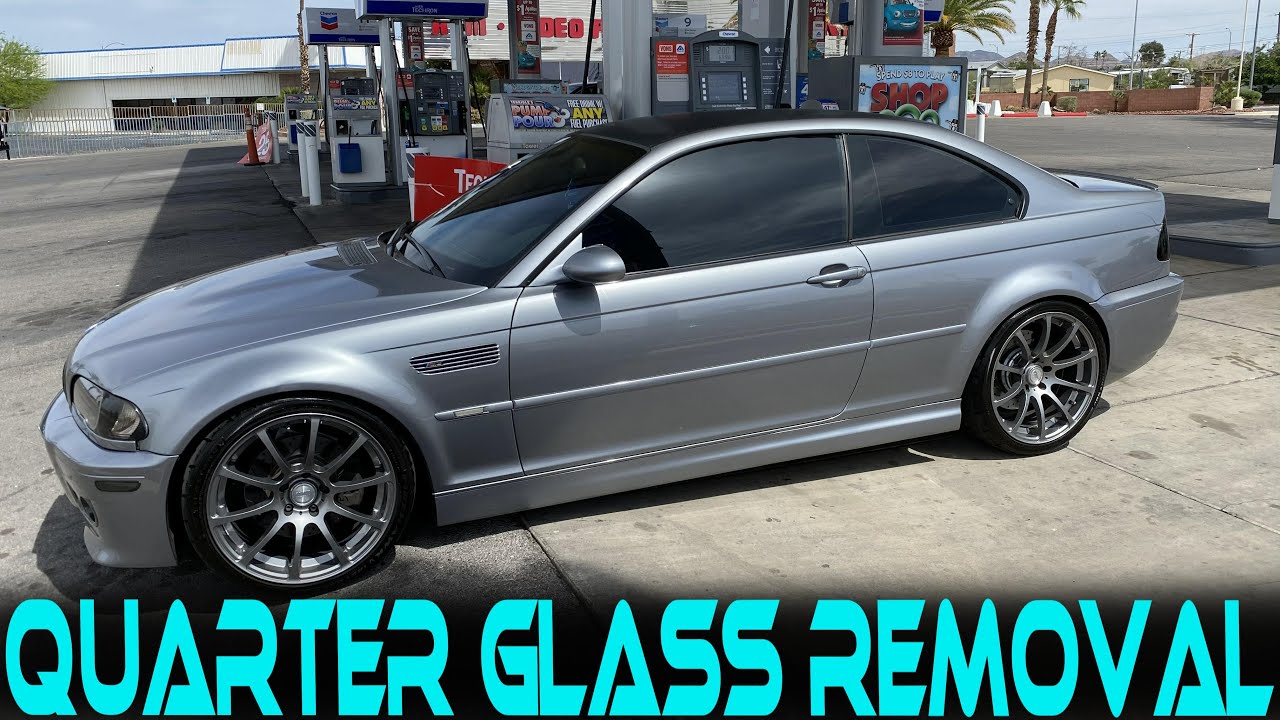 BMW E46 M3 - How to Remove Rear Quarter Panel Window Glass. DIY