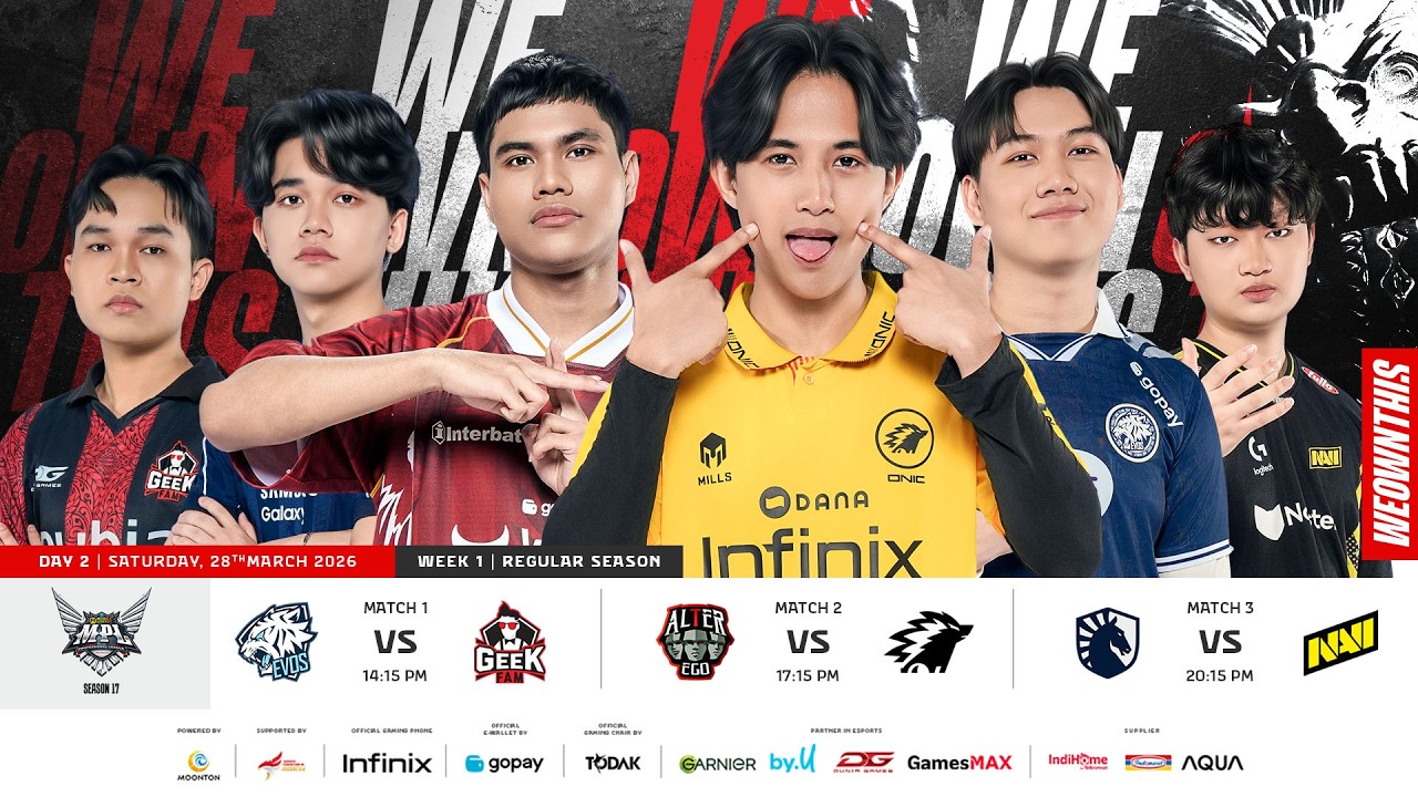 🔴 LIVE | MPL ID S17 | Regular Season Day 2 Week 1 | English