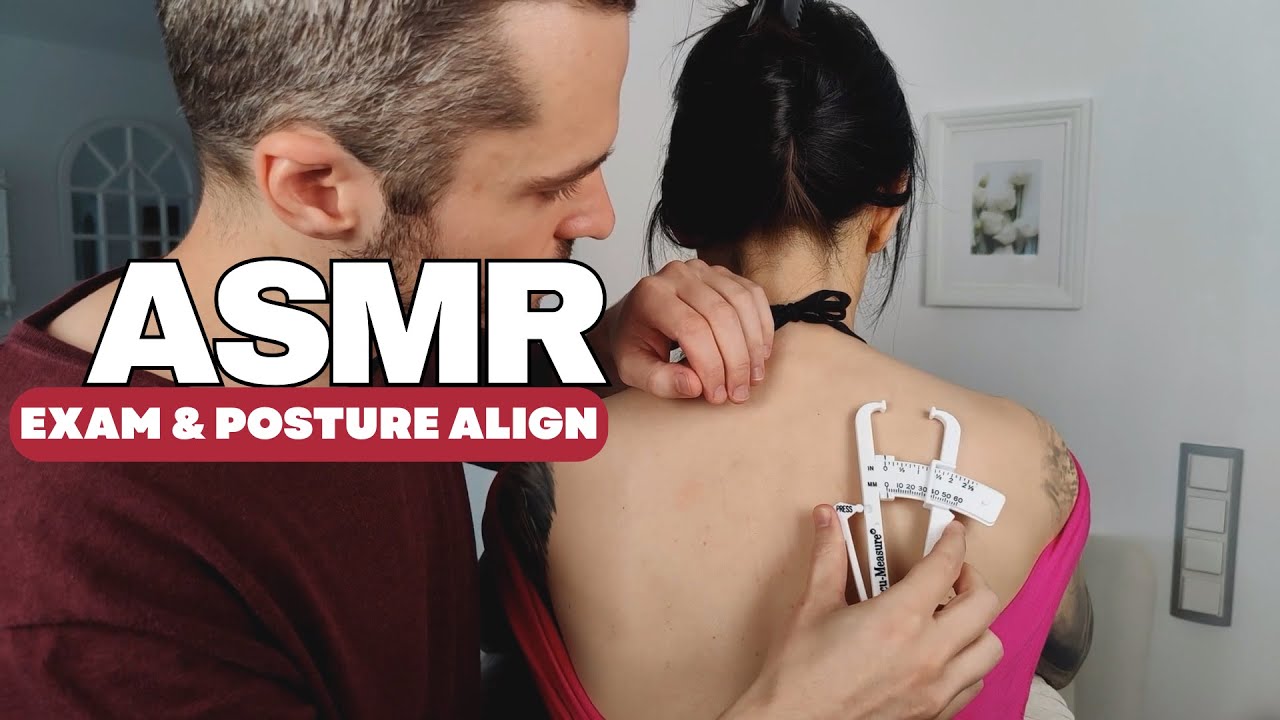 ASMR Detailed Face Exam And Posture Alignment Session