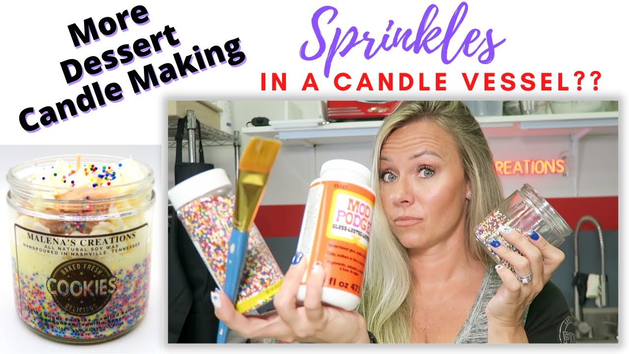 DIY Candles with Sprinkles / Dessert Candles / Candle Making