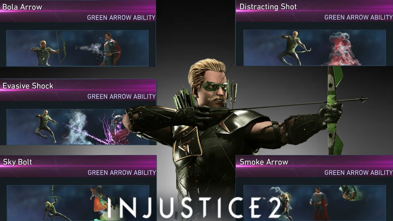 Injustice 2: Green Arrow - All Unlockable Abilities