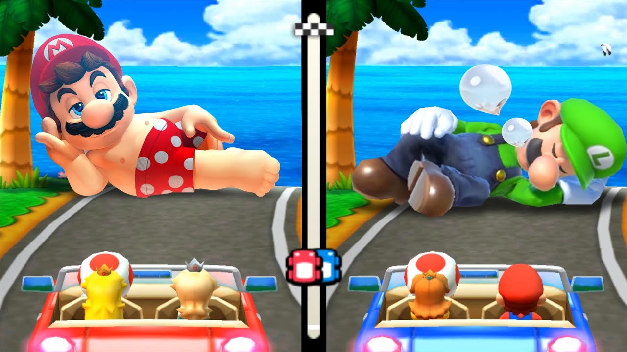 【3dsマリオパーティ100ミニゲームコレクション】ミニゲームピーチVsデイジーVsマリオVsロゼッタ(COM最強 たつじん)