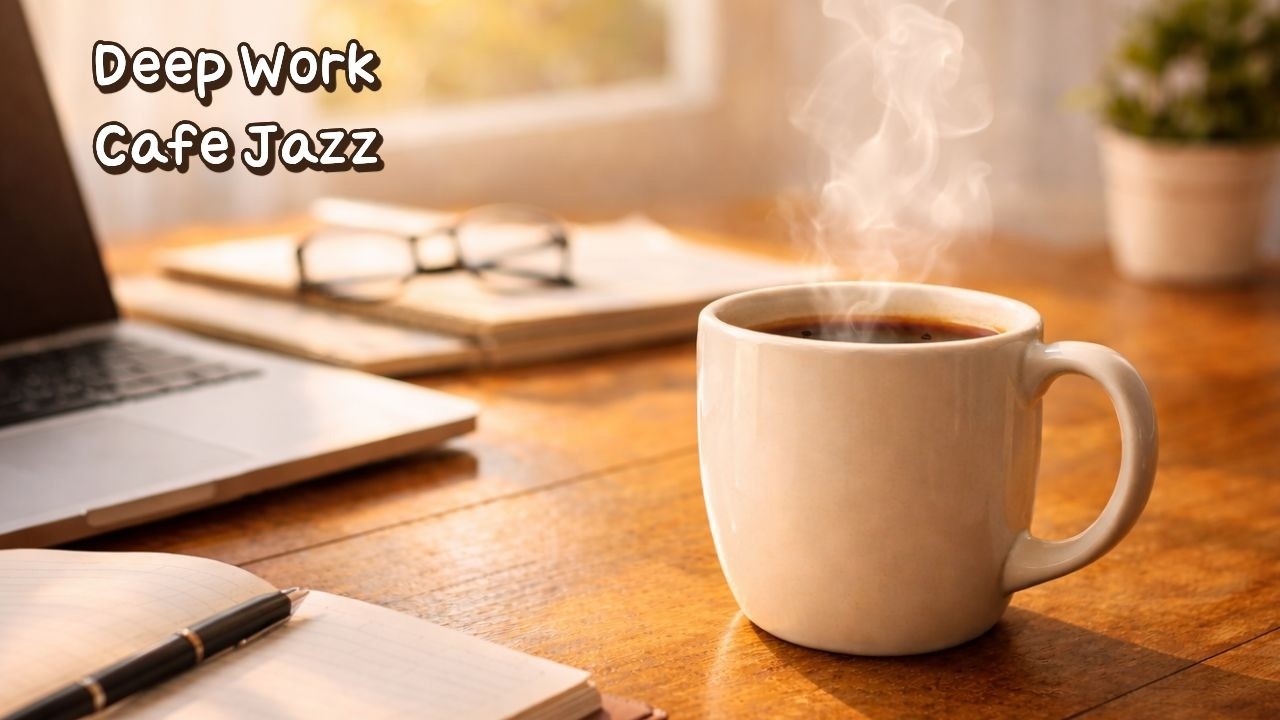 Morning Cafe Study Music (10Hour) | Bright Jazz for Focus, Work & Productivity