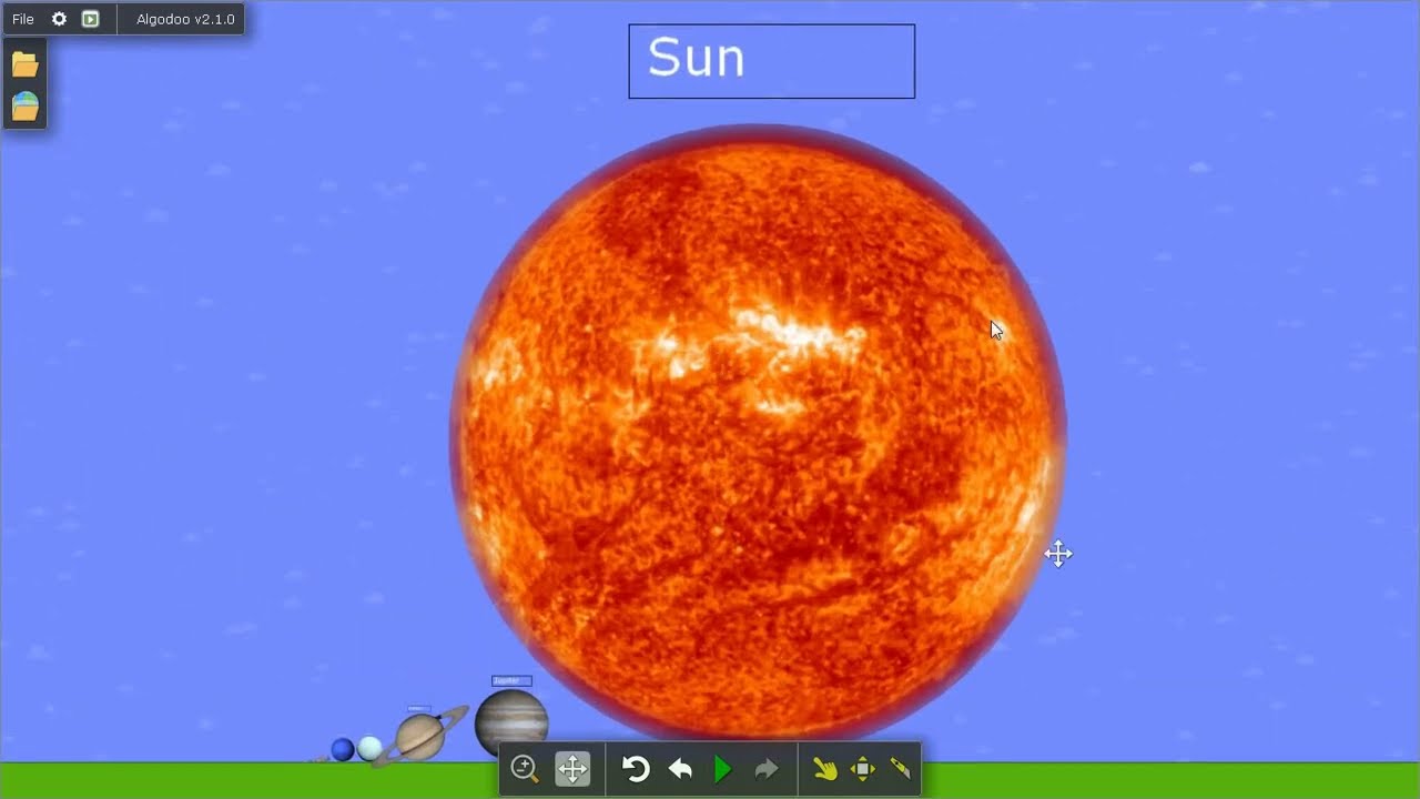Solar System Size Comparison 2026 (Algodoo Editon) Version 3