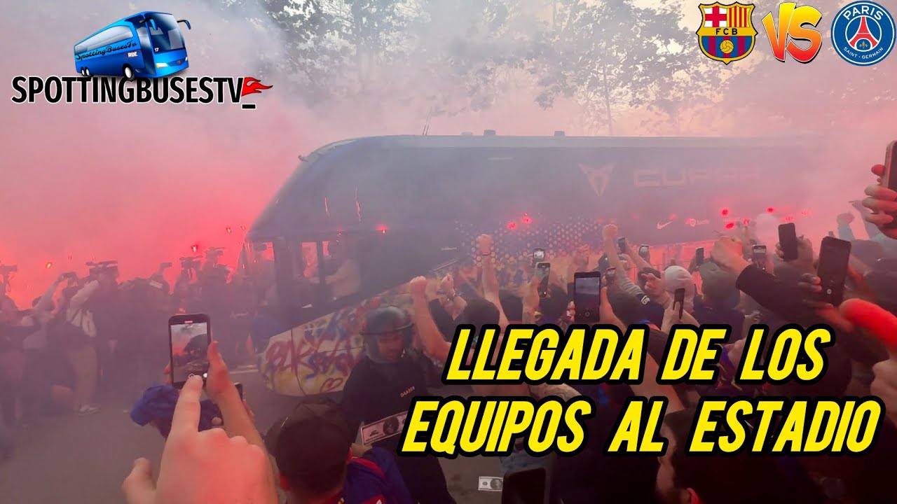 Llegan los equipos al estadio FC BARCELONA - PSG | Video Official