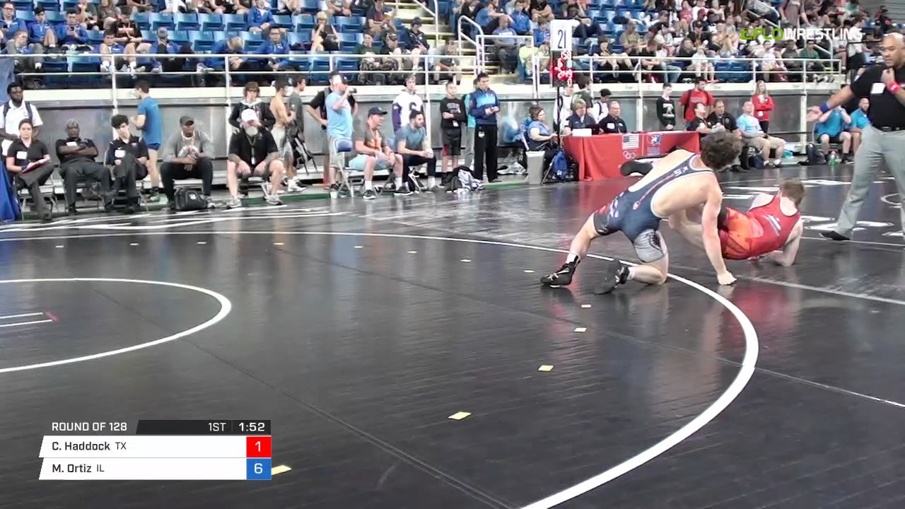 Junior FS 152 Round of 128 - Cameron Haddock (TX) vs. Matthew Ortiz (IL)