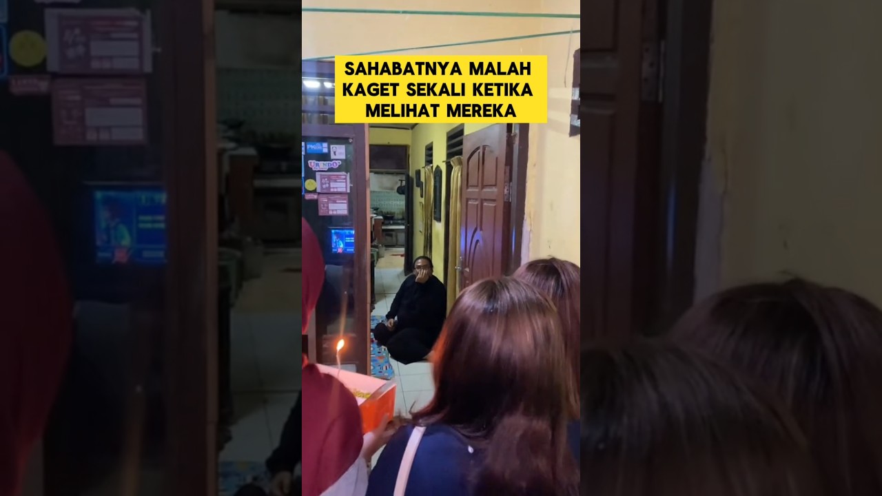 momen lucu ketika kasih surprise sahabat malah kaget bikin ngakak ‼️ 