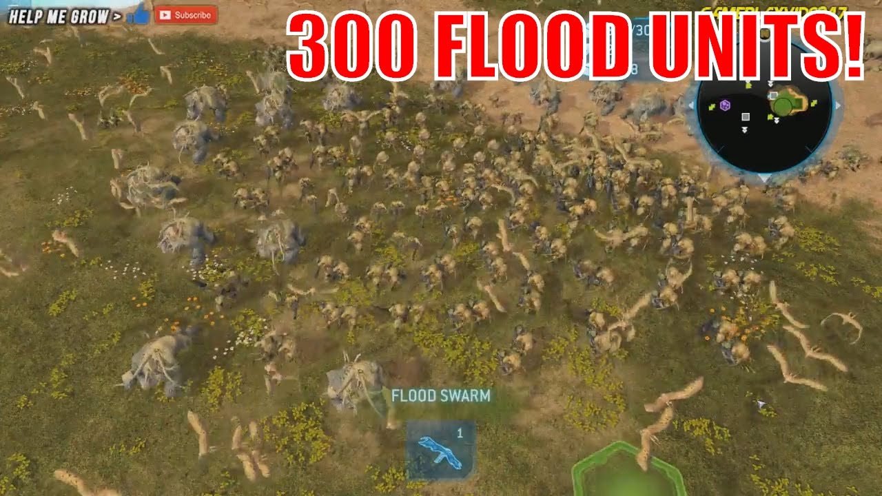 300 FLOOD UNITS ATTACK! - Halo Wars: Definitive Edition Mod Gameplay - GPV247