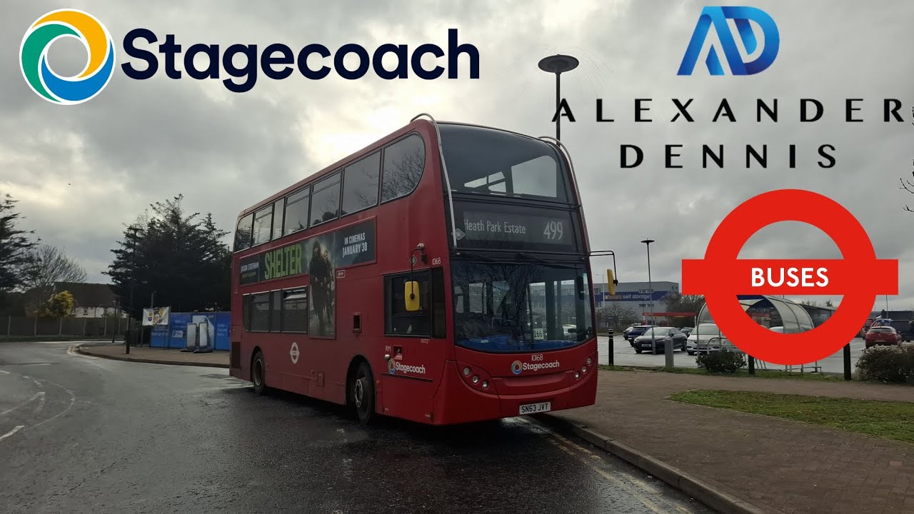 Stagecoach London: 499 from Gallows Corner, Tesco to Heath Park Estate Via Noak Hill( ADL Enviro400 