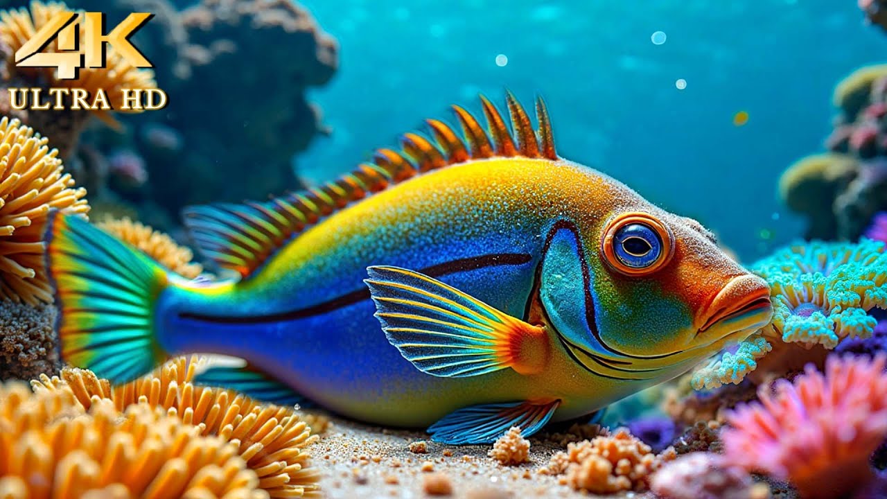 Ocean Wildlife Documentary 4K | Peaceful Marine Life & Soft Ocean Ambience
