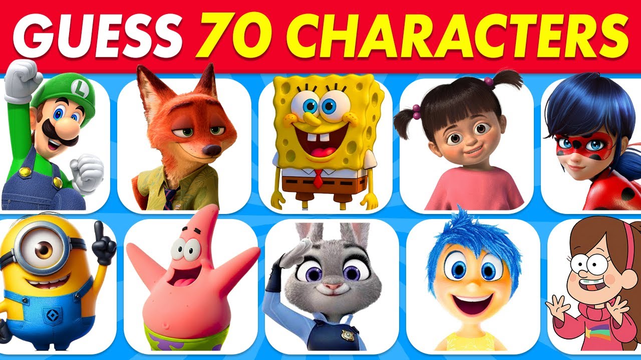 Guess the Cartoon Character Quiz 👀🤩 | Zootopia 2, Disney, Stitch, SpongeBob