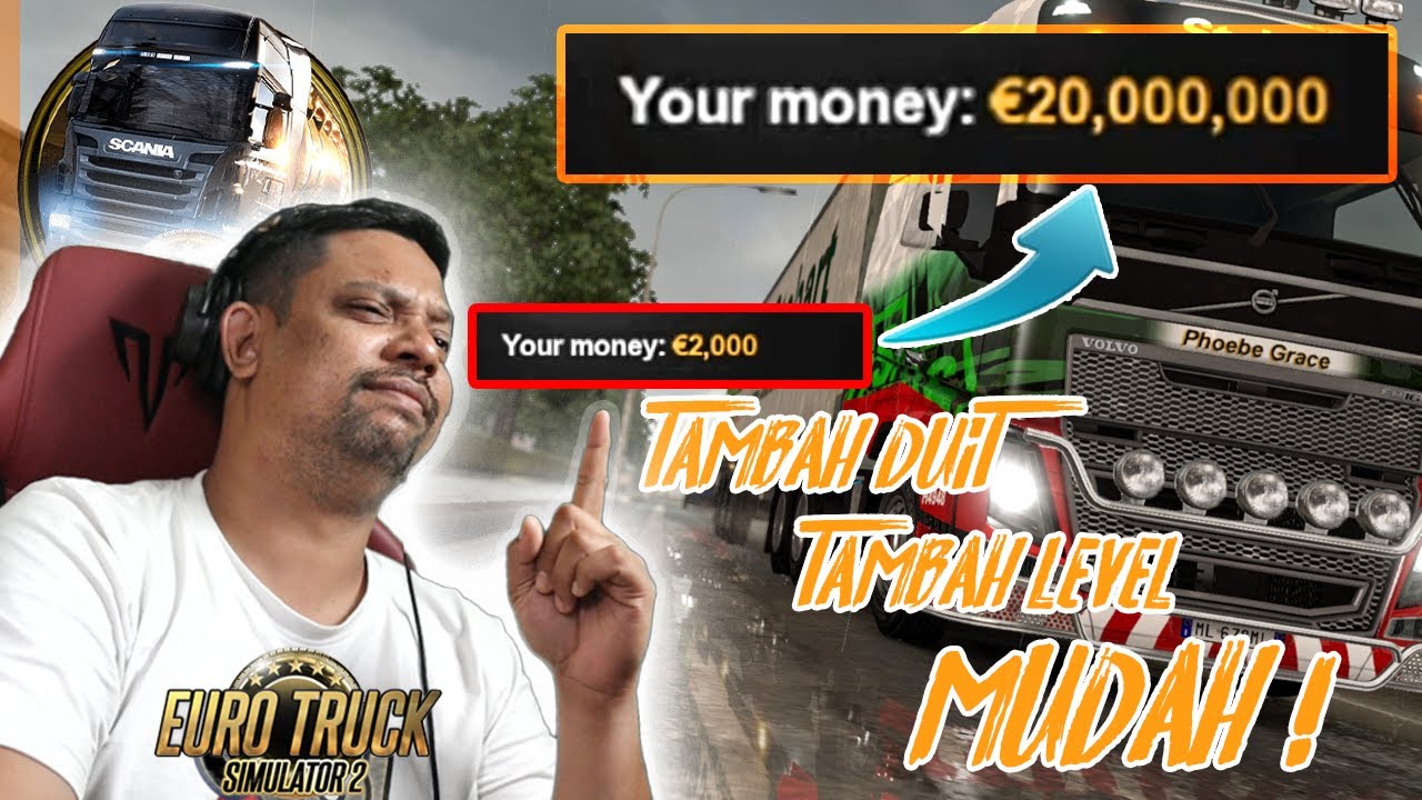 ETS 2 cara mudah hack Duit dan Level / Money & Level Hack Easiest
