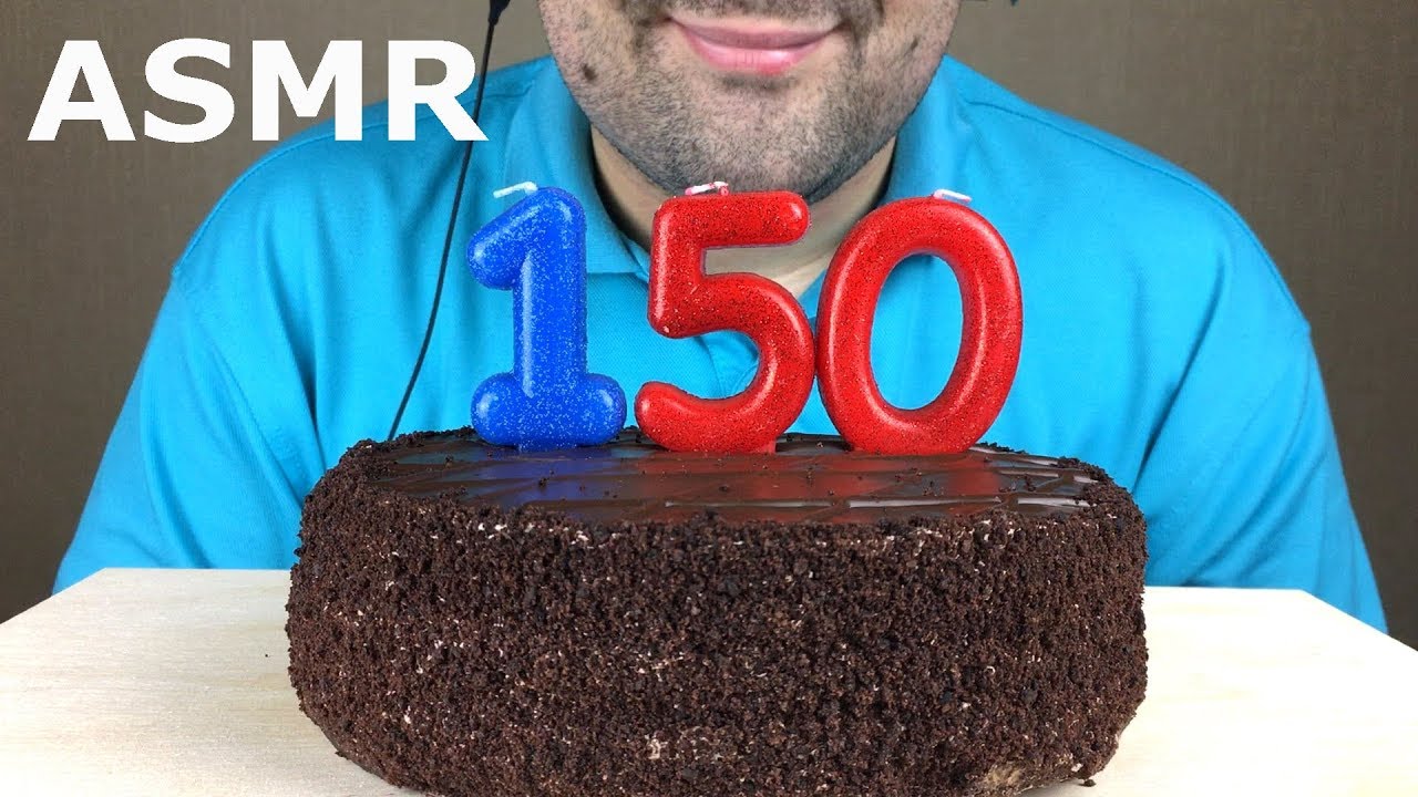 ASMR CHOCOLATE CAKE *Thanks for 150K Subs!!!* (Eating Sounds) Mukbang NO TALKING