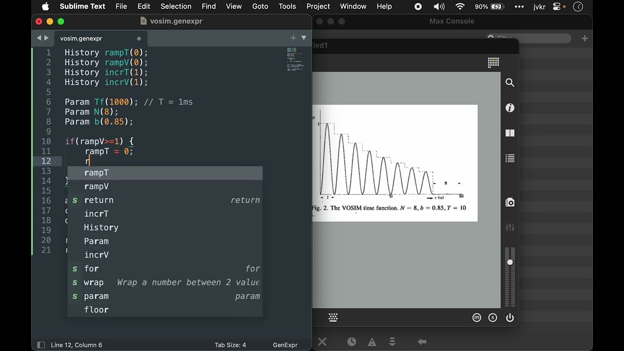 Vosim in genexpr code