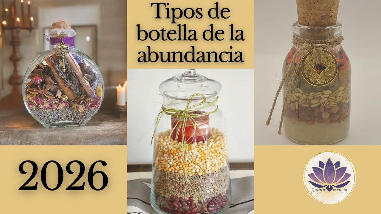 😍📢 TIPOS de BOTELLA de la ABUNDANCIA que puedes hacer para este 2026 🎄💰