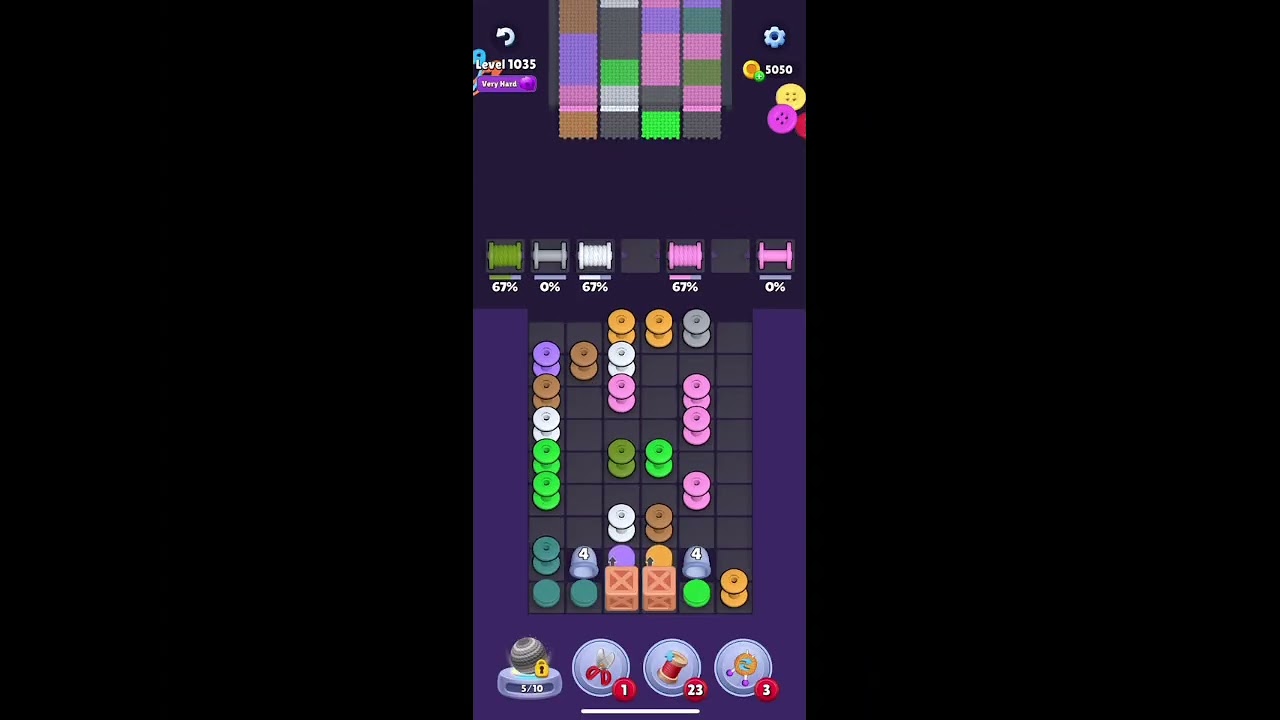 Knit Out Level 1035 Easy Game Solution Walkthrough 