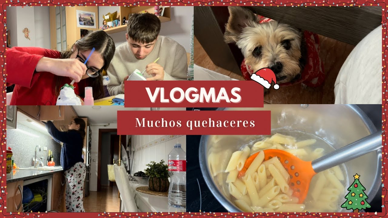 VLOGMAS🎄|DÍA ANTES de NOCHEBUENA🎄✨+Manualidades Navideñas🎨