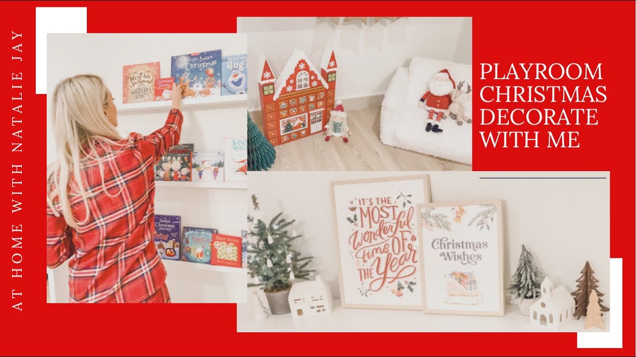 PLAYROOM CHRISTMAS DECORATE WITH ME // AT HOME WITH NATALIE JAY