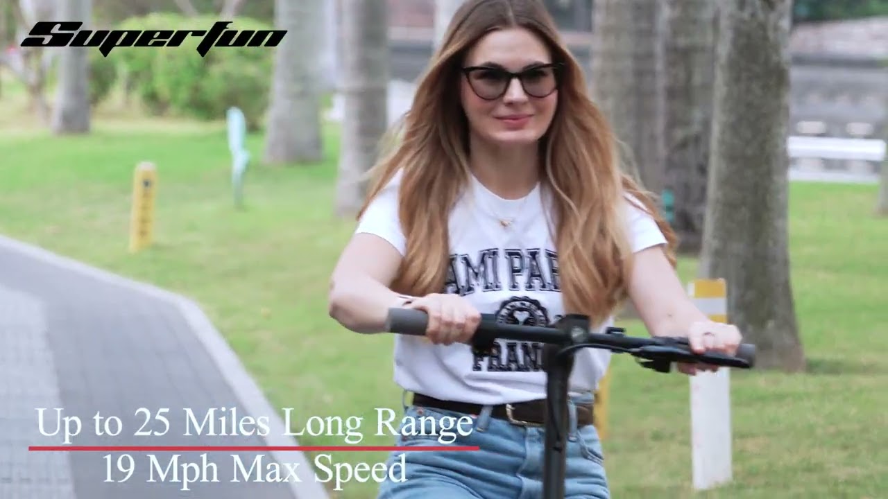 【Superfun S10pro】Cycling Experience，Foldable Electric Scooter with Seat