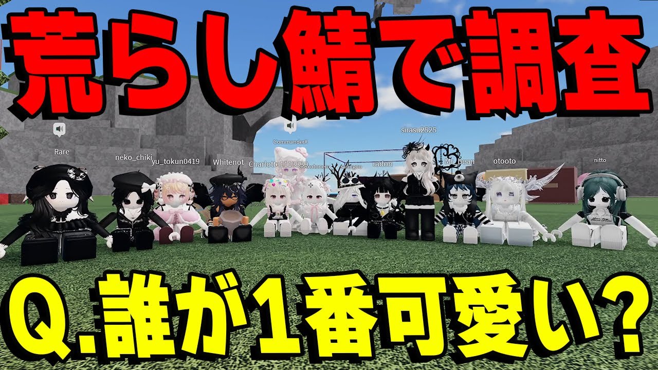 『物や人を飛ばす』の荒らし鯖に女の子30人で突撃してどのスキンがモテるか調査してみた