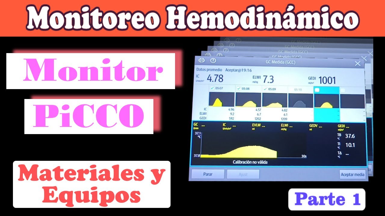 MONITOREO HEMODINÁMICO SISTEMA PiCCO - MATERIALES Y EQUIPO - PRIMERA PARTE (1/3)