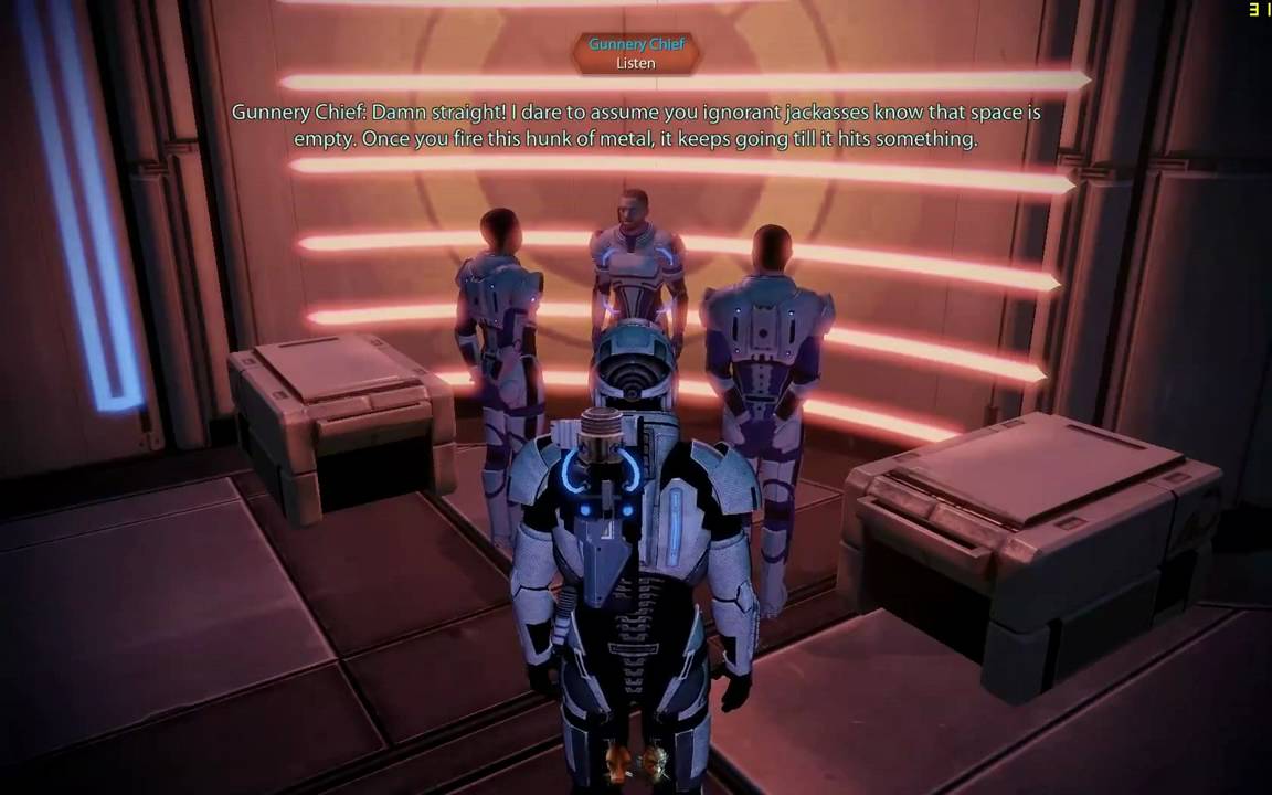 Mass Effect 2 funny scene - Check your damn targets!