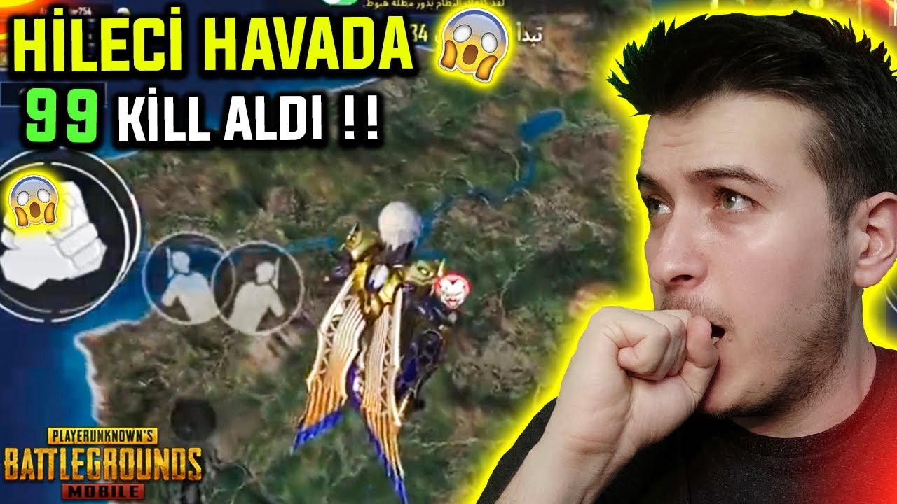 HİLECİ HAVADA ASILI KALARAK 99 KİLL ALDI! PUBG Mobile Hilecileri !