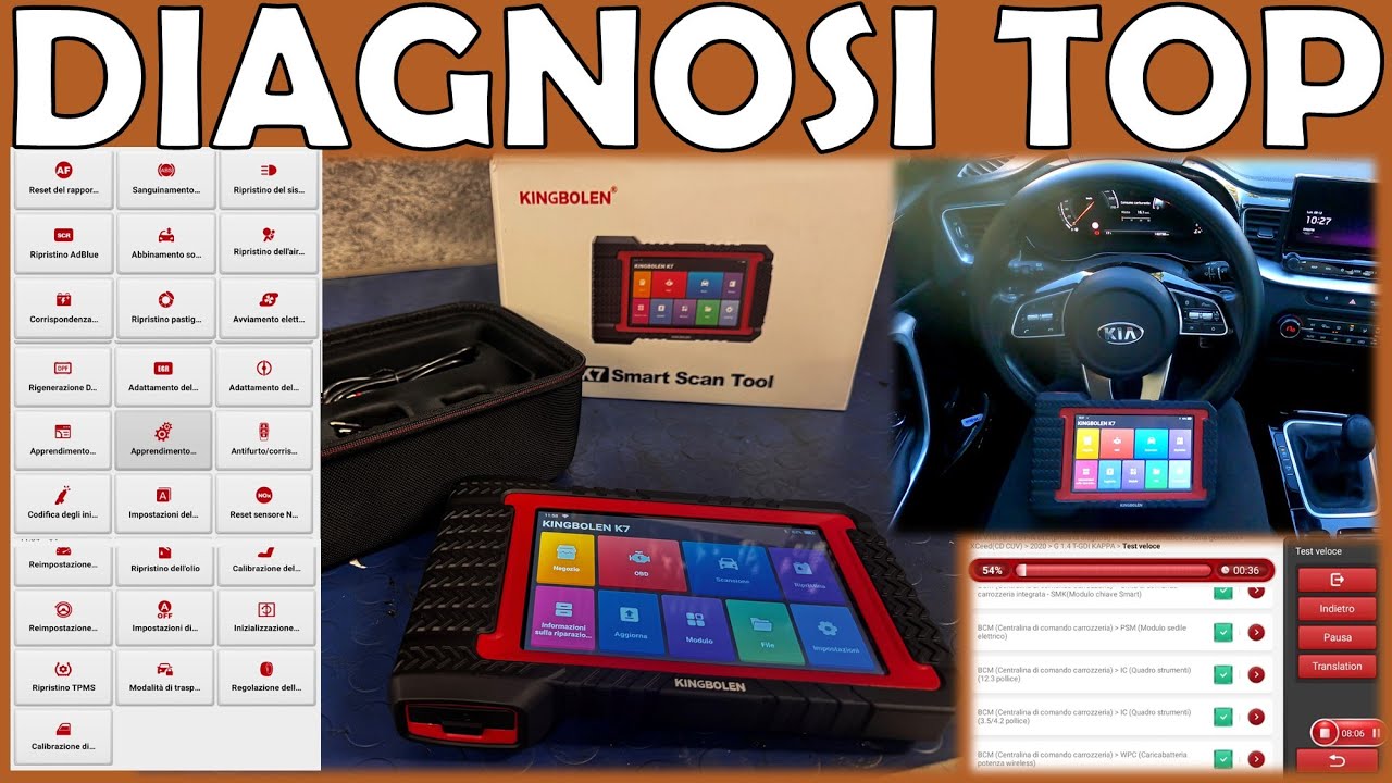 Una DIAGNOSI Professionale e COMPLETA per MECCANICI? Utilizzo lo Scanner Bi-Direzionale KINGBOLEN K7