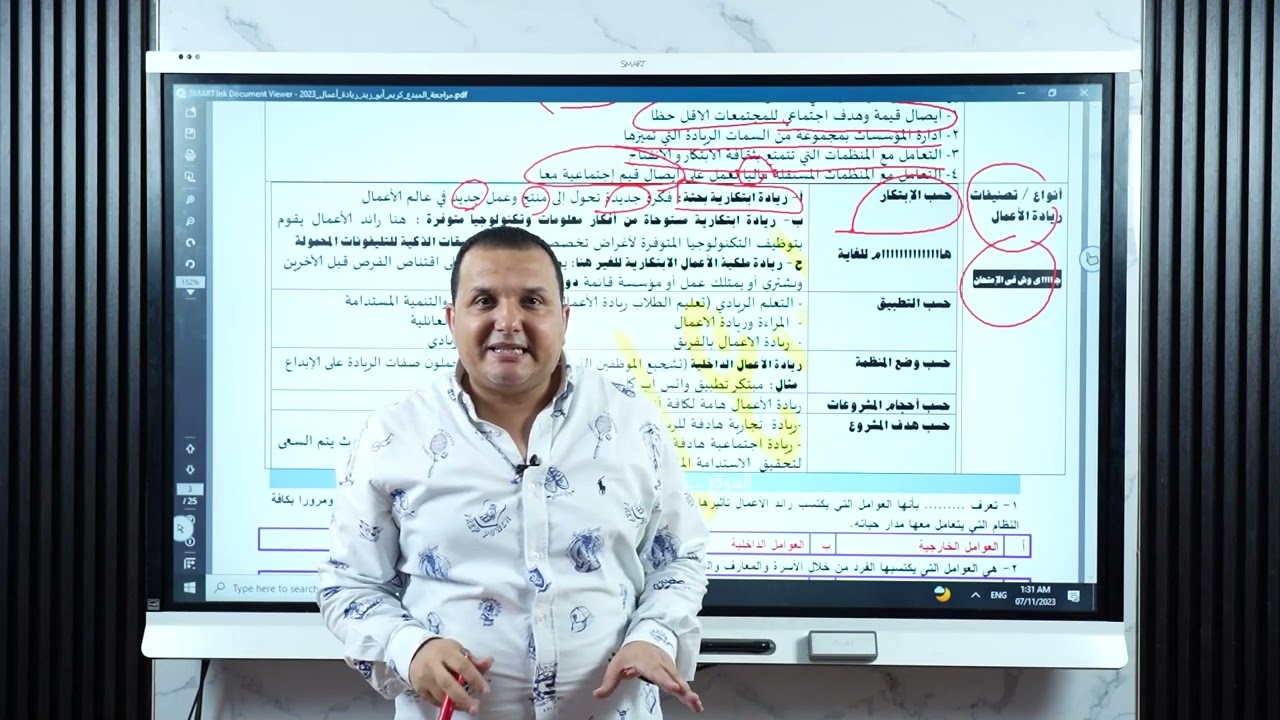 ريادة الاعمال الفرقة الثالثة 3 | الفصل الثاني