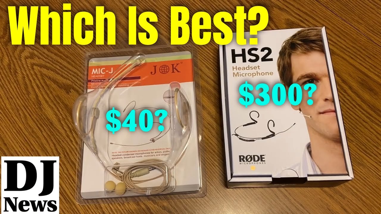 Headset Audio Demonstration JK Mic J vs Rode HS2 Headset Microphones for Rode or Sennheiser Packs