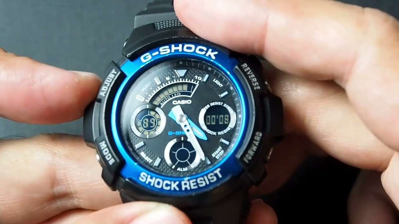 #2 Настройка и эксплуатация Casio G-Shock AW591 AW590: мировое время, секундомер, таймер обратног...