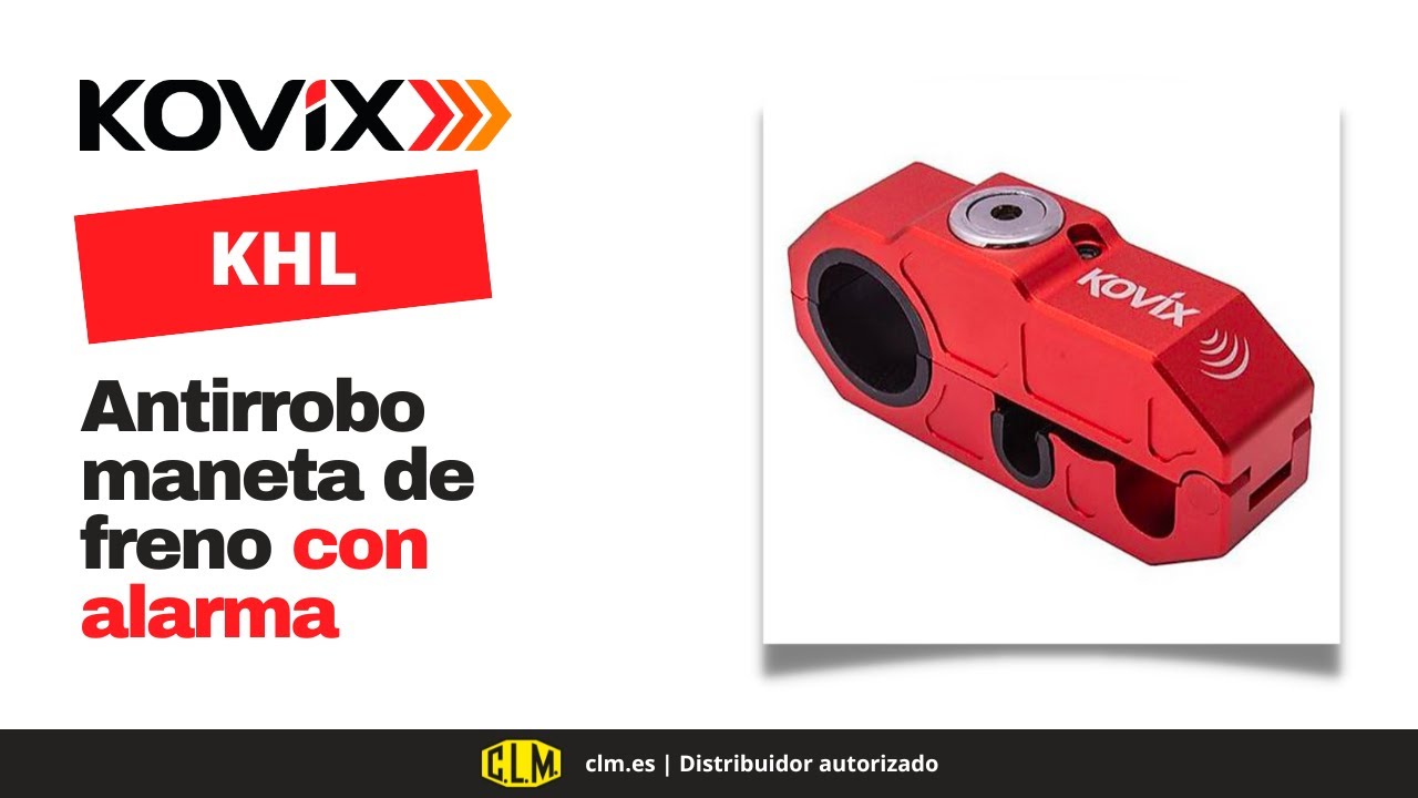 KOVIX KHL - 🔐 Antirrobo con alarma 120dB 🔊 para maneta de freno para moto y scooter