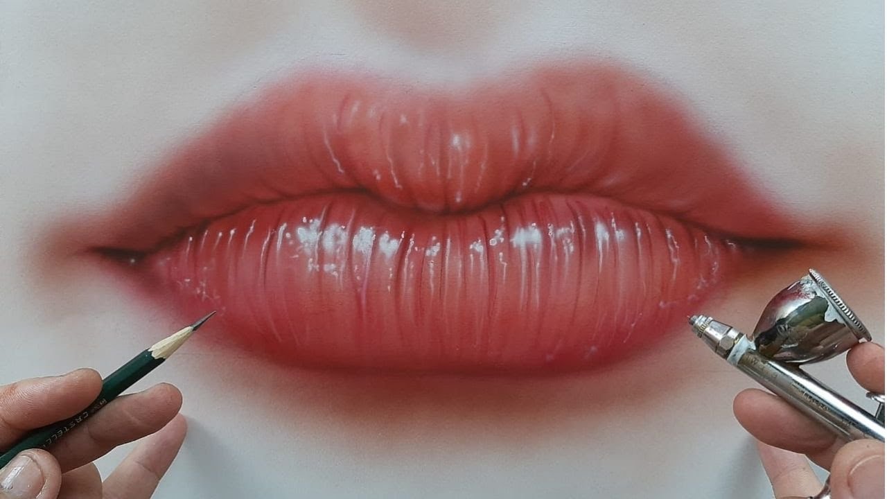 Realistic Mouth - Drawing and Airbrush (DESENHO E AEROGRAFIA BOCA REALISTA)