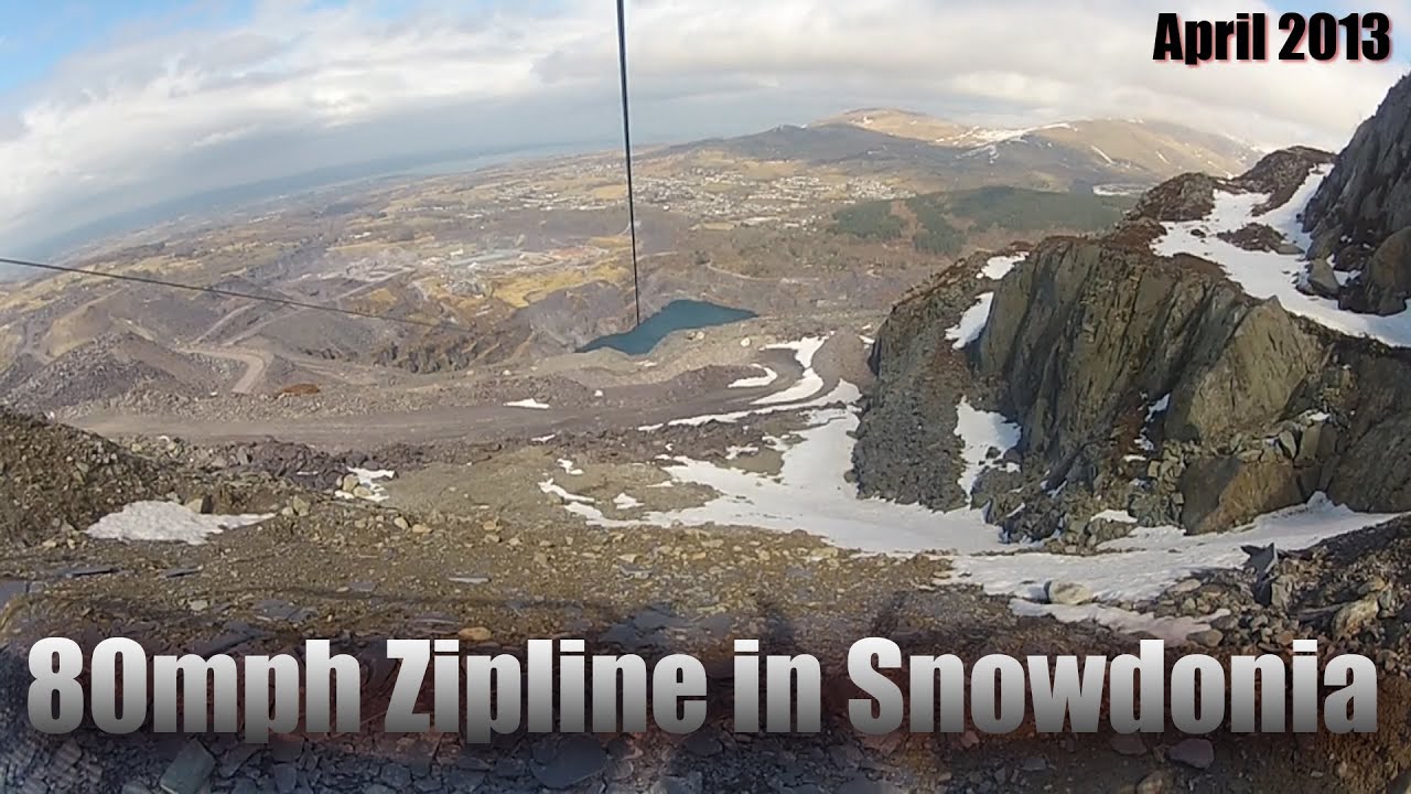 Gopro: 80mph, longest zipline in Europe; Zip World UK, Snowdonia, Wales